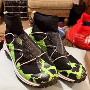 The North Face Black and Neon Green Trail Shoes